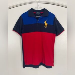 Polo by Ralph Lauren Red and Blue Polo Shirt kids size large Big Pony